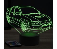 Beling 3D lampa, mitsubishi EVO7 ,7 farebná Y29