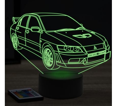 Beling 3D lampa, mitsubishi EVO7 ,7 farebná Y29