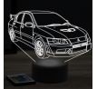 Beling 3D lampa, mitsubishi EVO7 ,7 farebná Y29