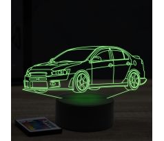 Beling 3D lampa, mitsubishi EVO X, 7 farebná Y25