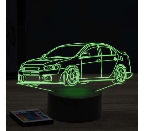 Beling 3D lampa, mitsubishi EVO X, 7 farebná Y25