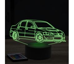 Beling 3D lampa, mitsubishi EVO 8, 7 farebná Y24