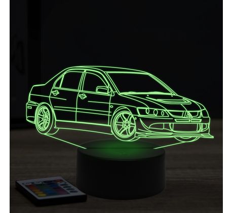 Beling 3D lampa, mitsubishi EVO 8, 7 farebná Y24