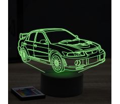 Beling 3D lampa,mitsubishi EVO6 1999, 7 farebná Y22