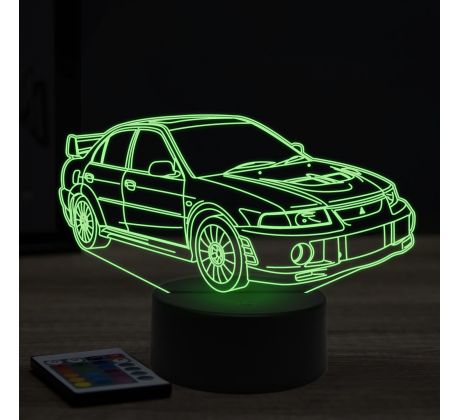 Beling 3D lampa,mitsubishi EVO6 1999, 7 farebná Y22