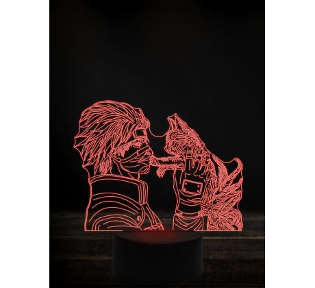 Beling 3D lampa, Naruto a mačka,7 farebná Y38L12