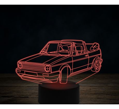 Beling 3D lampa,Volkswagen MK1 cabrio 81, 7 farebná VW36