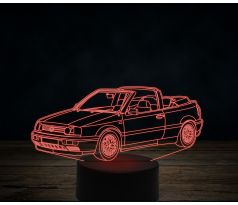 Beling 3D lampa,Volkswagen golf 3 cabrio 7 farebná VW35