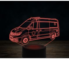 Beling 3D lampa,Volkswagen ambulance, 7 farebná VW32