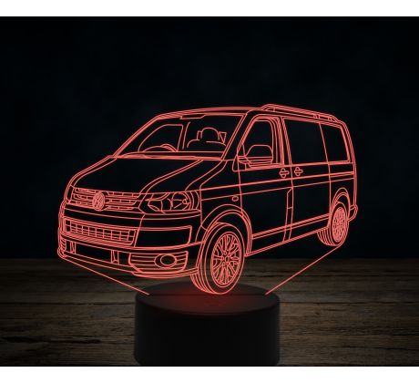 Beling 3D lampa,Volkswagen T5 van, 7 farebná VW26