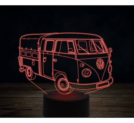 Beling 3D lampa,Volkswagen T1 Pick Up, 7 farebná VW24