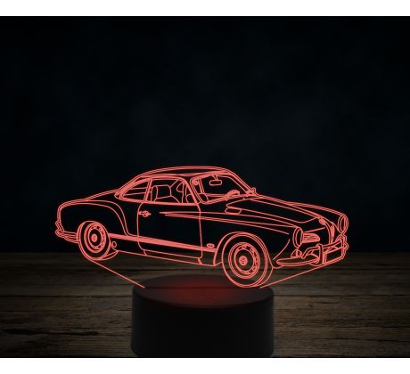 Beling 3D lampa,Volkswagen Karmann Ghia, 7 farebná VW21