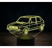 Beling 3D lampa, volkswagen golf mk1 gti, 7 farebná VW12