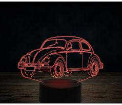 Beling 3D lampa,1969-Volkswagen-Beetle,7 farebná VW5