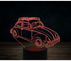 Beling 3D lampa,1957 Volkswagen Beetle ,7 farebná VW1