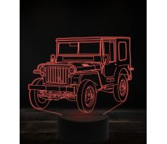 Beling 3D lampa, Jeep Hotchkiss M201, 7 farebná, VBN8