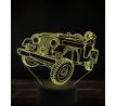 Beling 3D lampa, Jeep Willys MB offroad, 7 farebná, VBN7