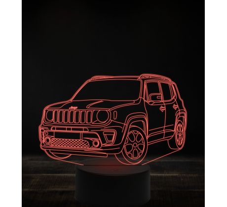 Beling 3D lampa, Jeep renegade 7 farebná, VBN5