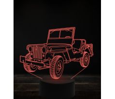 Beling 3D lampa, Jeep Willys MB 7 farebná, VBN3