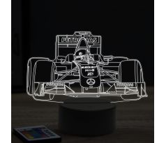 Beling 3D lampa, Formula Nico Rosberg Mercedes,16 farebná, FF9