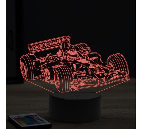 Beling 3D lampa, Formula Michael Schumacher Ferrari ,16 farebná, FF6