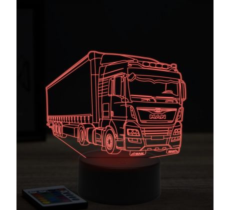 Beling 3D lampa, MAN s prívesom, 16 barebná K7