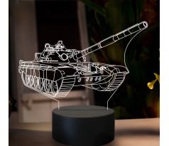 Beling 3D lampa,Tank T72, 7 farebná GF14