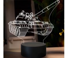 Beling 3D lampa,Tank T62, 7 farebná GF13