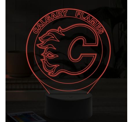 Beling 3D lampa, Calgary Flames, 16 farebná S49Q9XS9