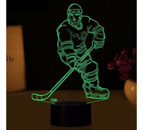 Beling 3D lampa, 3D lampa Hokejista, 16 farebná S2JD0354