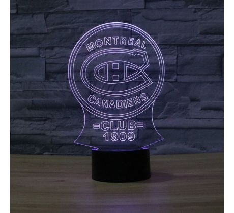 Beling 3D lampa, Montreal Canadiens, 16 farebná S494