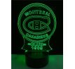 Beling 3D lampa, Montreal Canadiens, 16 farebná S494