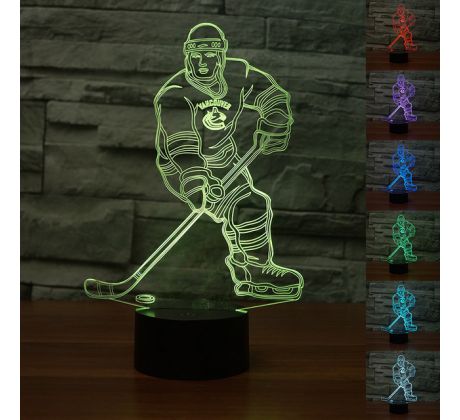 Beling 3D lampa, Hokejista, 16 farebná S492