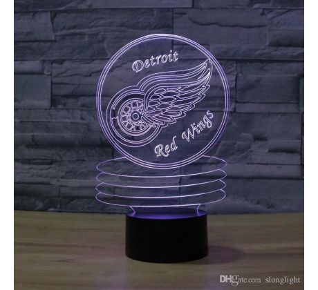Beling 3D lampa, Detroit Red Wings, 16 farebná S490