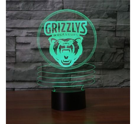 Beling 3D lampa, Grizzlys Wolfsburg , 16 barevná S16S1