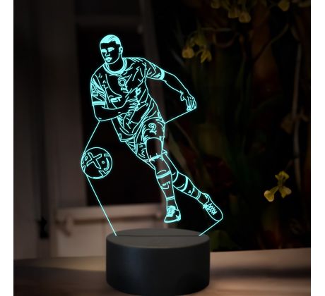 Beling 3D lampa,Erling Haaland, 16 Barevná TZ13