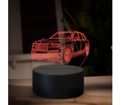 Beling 3D lampa,rolls royce cullinan mansory, 16 barevná ME1