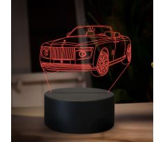 Beling 3D lampa,rolls royce phantom drophead, 16 barevná ME7