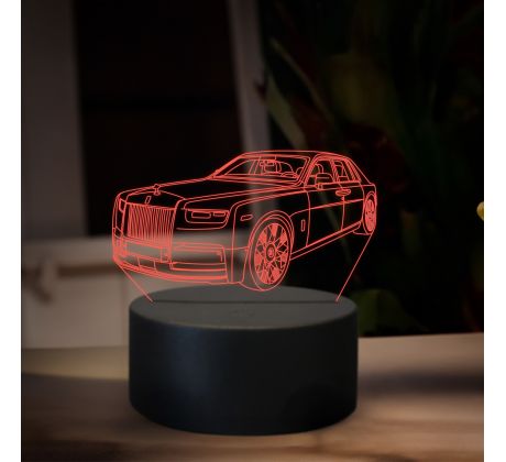 Beling 3D lampa,rolls royce phantom, 16 barevná ME6