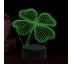 Beling 3D lampa, Čtyřlístek, 16 barevná, AA02