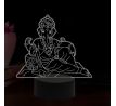 Beling 3D lampa, Lord Ganéše, 16 barevná, AA04
