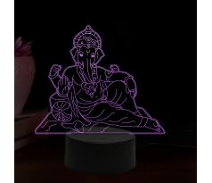 Beling 3D lampa, Lord Ganéše, 16 barevná, AA04