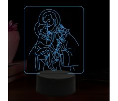 Beling 3D lampa, Svatý Josef, 16 barevná, AA05