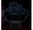 Beling 3D lampa, Spící anděl, 16 barevná, AA06