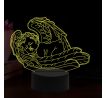 Beling 3D lampa, Spící anděl dítě, 16 barevná,AA07