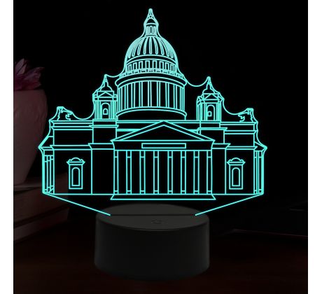 Beling 3D lampa, Chrám sv. Izáka, 16 barevná, AA08