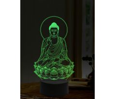 Beling 3D lampa, Buddhův lotos, 16 barevná, AA09