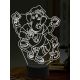 -Beling 3D lampa, Ganéša, 16 farebná,AA10