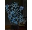 Beling 3D lampa, Ganéše, 16 barevná, AA10