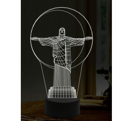 Beling 3D lampa, Kristus, 16 barevná, AA12
